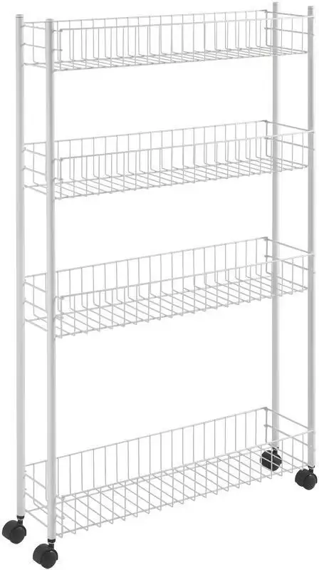 

Тележка Metaltex "Fino", 4 уровня, 16x60x95 см 60х95х16 см, белый