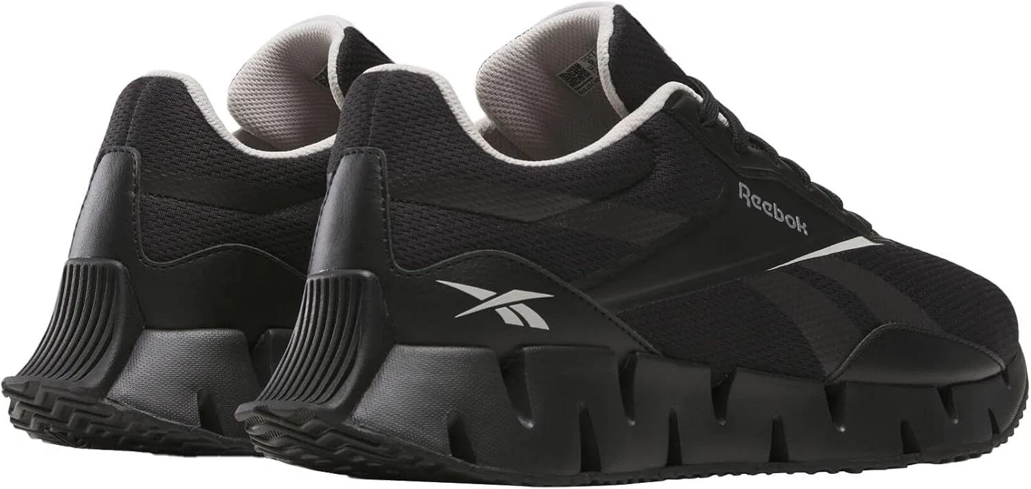 Кроссовки Reebok унисекс Zig Dynamica Str, Black Washed Black Mistgrey — фото 2