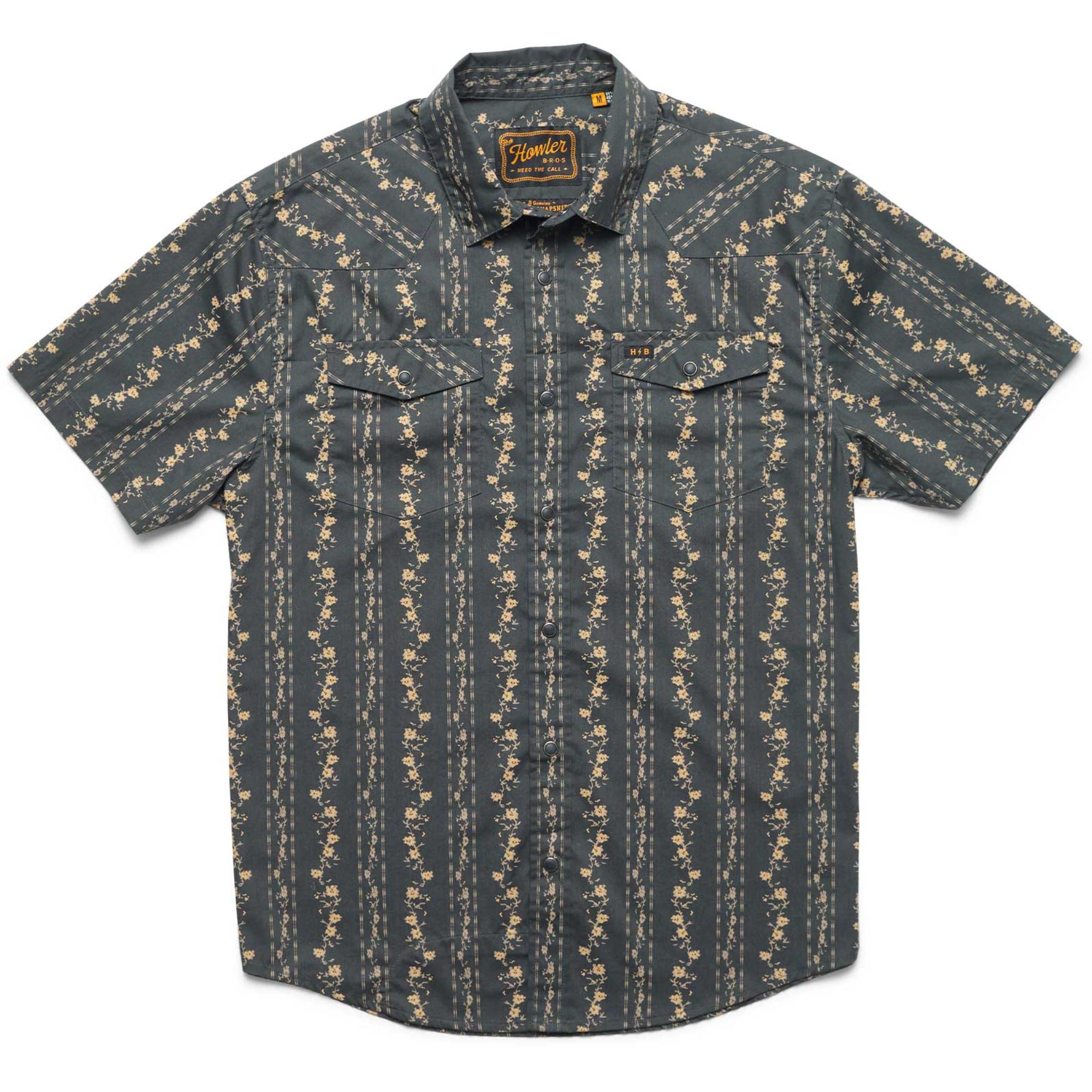 

Мужская рубашка с застежкой H Bar B Howler Brothers, Hibiscus Ribbons/Antique Black
