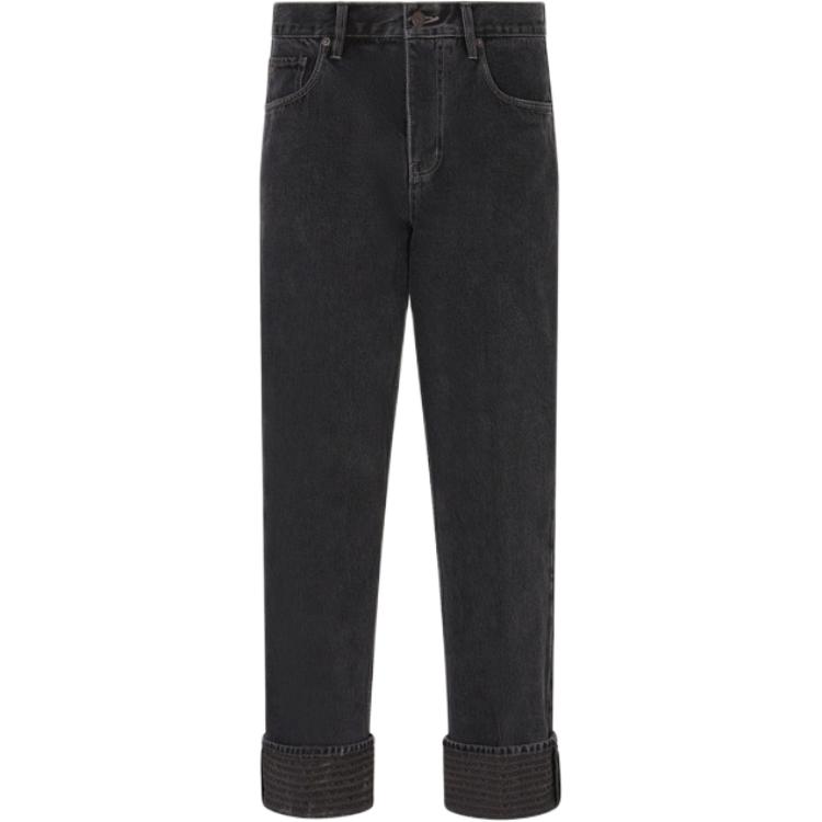 

Джинсы J73 свободного кроя с логотипом и подвернутыми штанинами EMPORIO ARMANI, серый