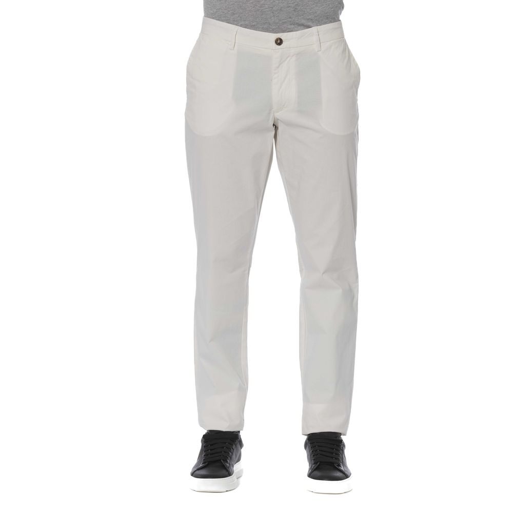 

Белые хлопковые мужские джинсы Trussardi jeans