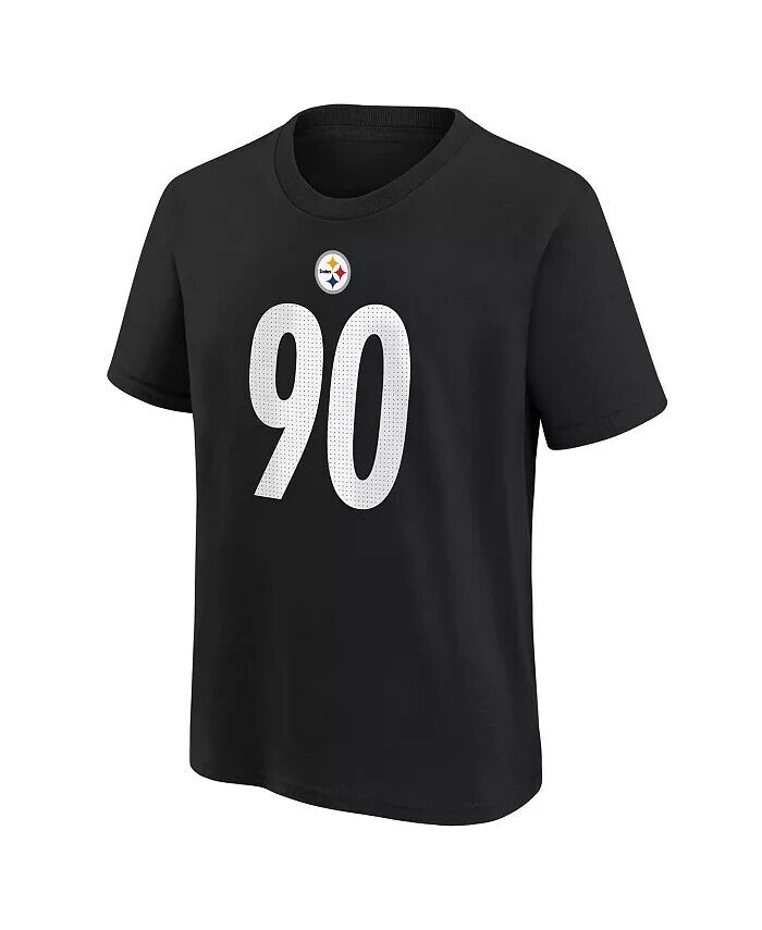 Футболка с именем игрока и номером TJ Watt из команды Big Boys and Girls Pittsburgh Steelers Nike — фото 3