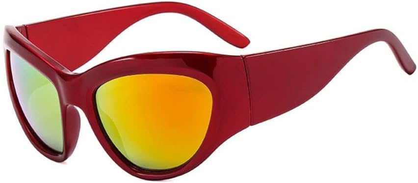 

Женские солнцезащитные очки, черные, в крупной оправе, женские солнцезащитные очки, мужские очки для водителя и мотоциклиста, зеркальные солнцезащитные очки generic, Red Red