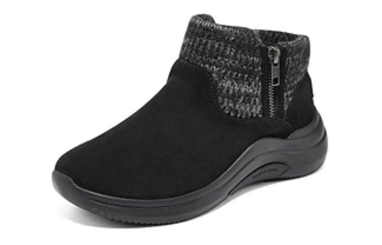 Зимние ботинки женские Skechers с вязаной вставкой, черный — фото 2