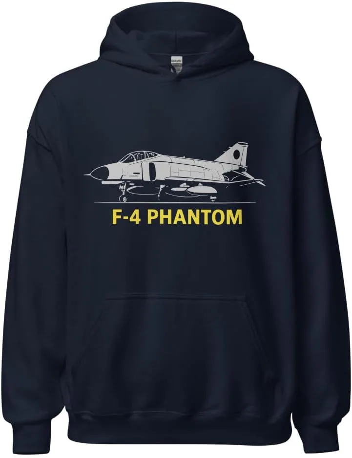 Толстовка F-4 Phantom - тактический свитшот с истребителем для любителей авиации времен холодной войны Generic, темно-синий
