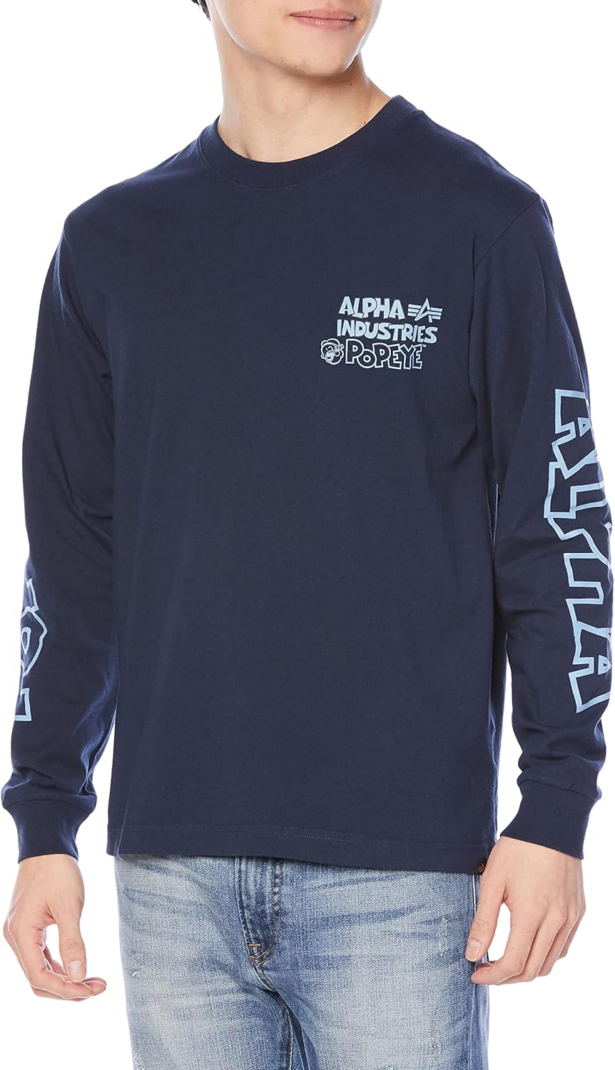 

Мужская футболка с длинным рукавом и принтом Alpha Industries TC1584-1 Alpha Industries Inc, темно-синий