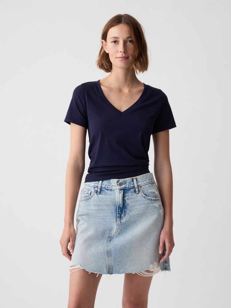 

Футболка из натурального хлопка Gap, синий