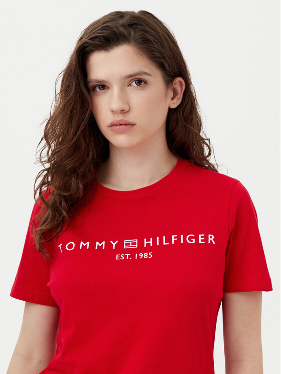 Футболка regular fit WW0WW40276 Tommy Hilfiger, красный — фото 4