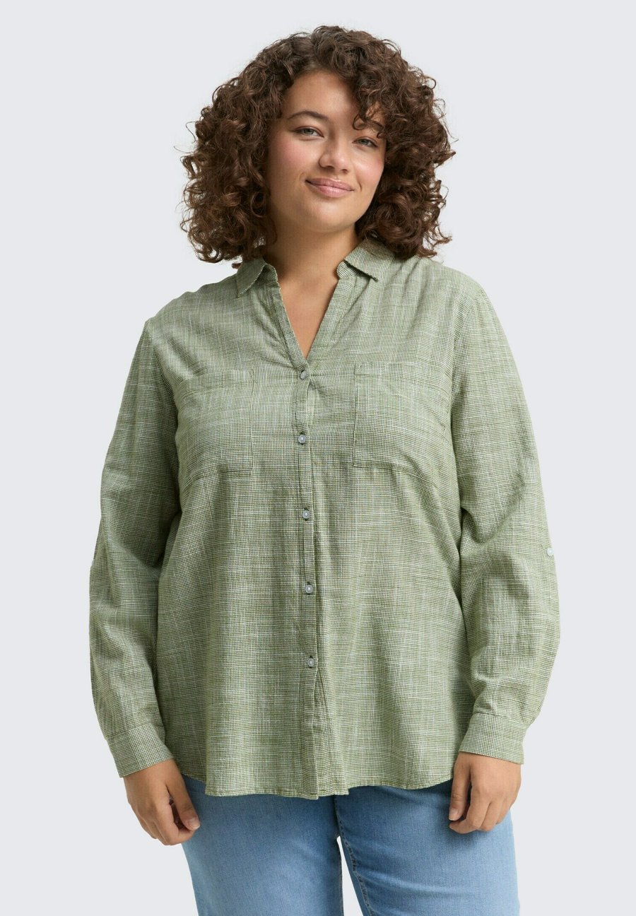 

Блуза TOM TAILOR STRUKTURIERTE , Deep Ivy Green/Green