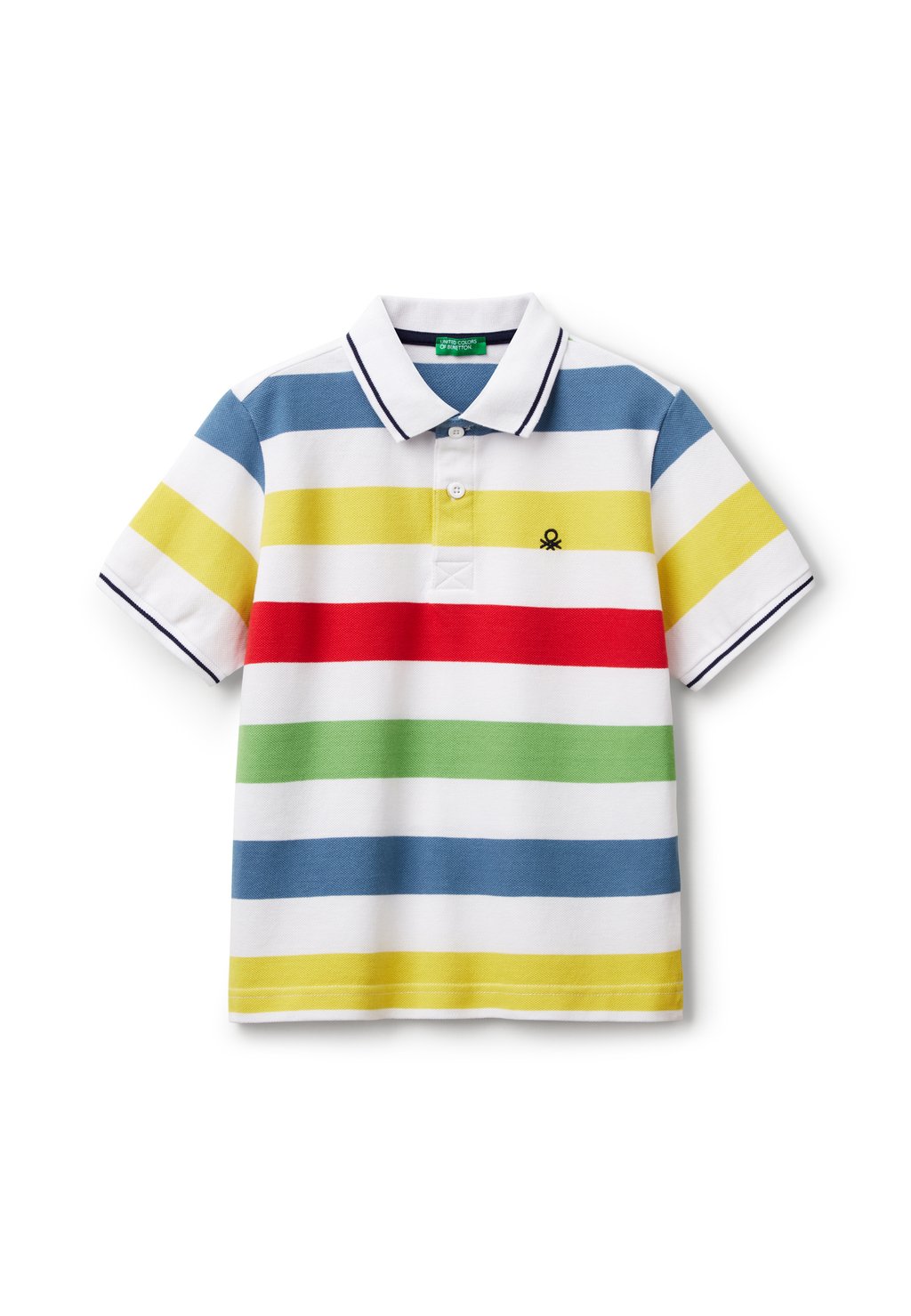 

Поло STRIPED SHORT SLEEVE United Colors of Benetton, мультиколор