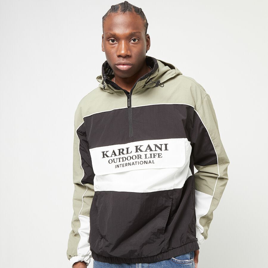 

Куртка Woven Retro Windbreaker Karl Kani, цвет olive/black/white