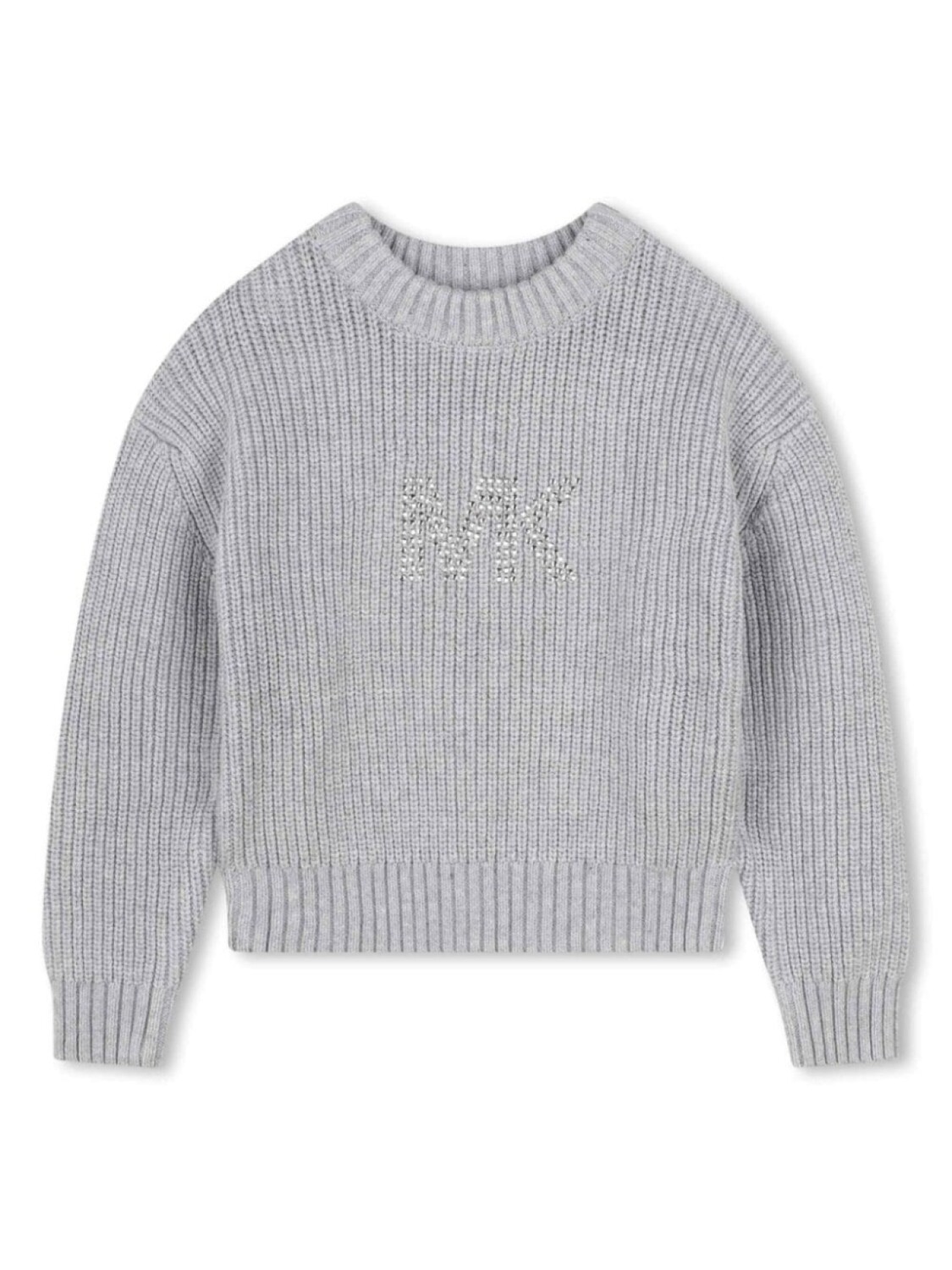 

Michael Kors Kids джемпер в рубчик с логотипом, серый
