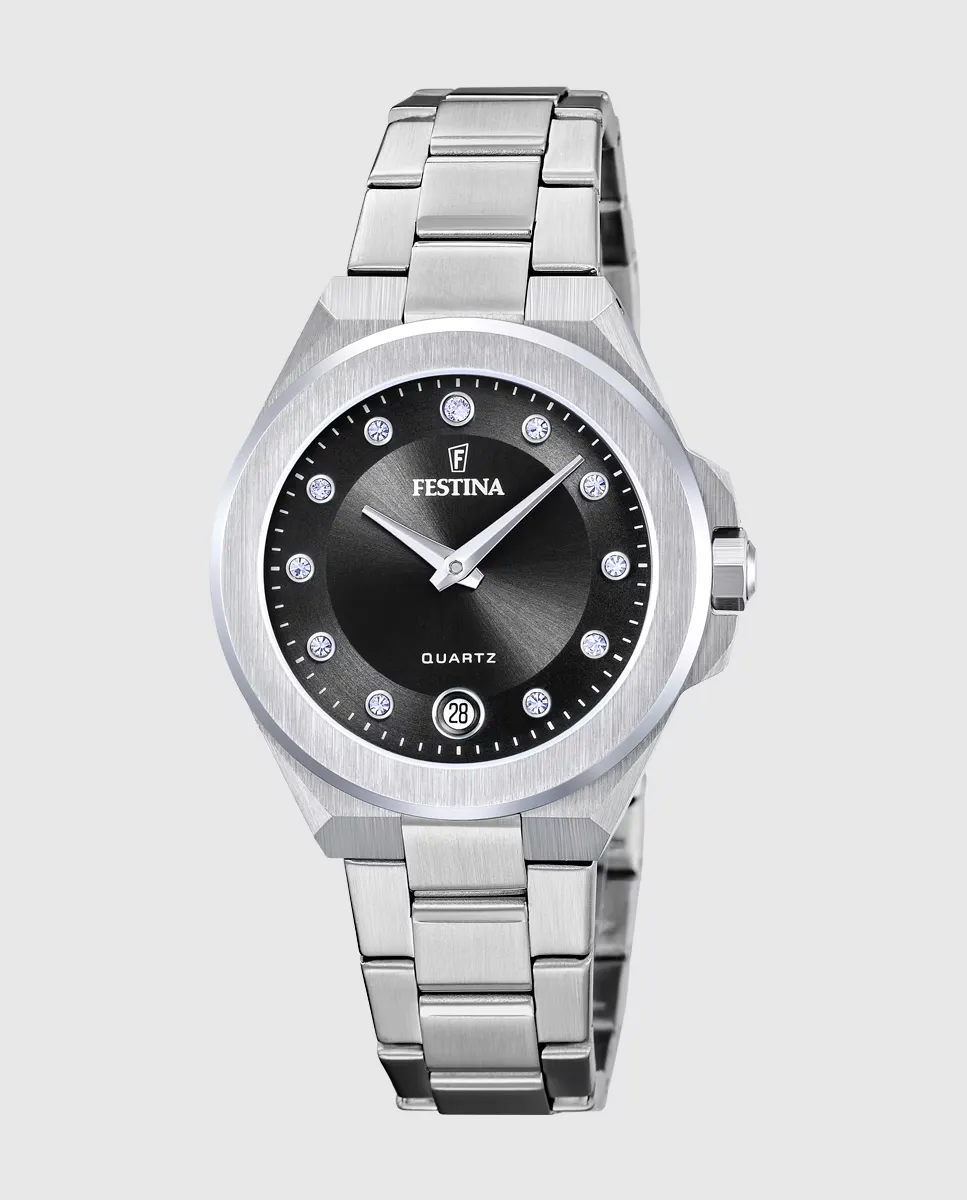 

Женские часы F20700/6 Mademoiselle из серебристой стали Festina, серебрянный