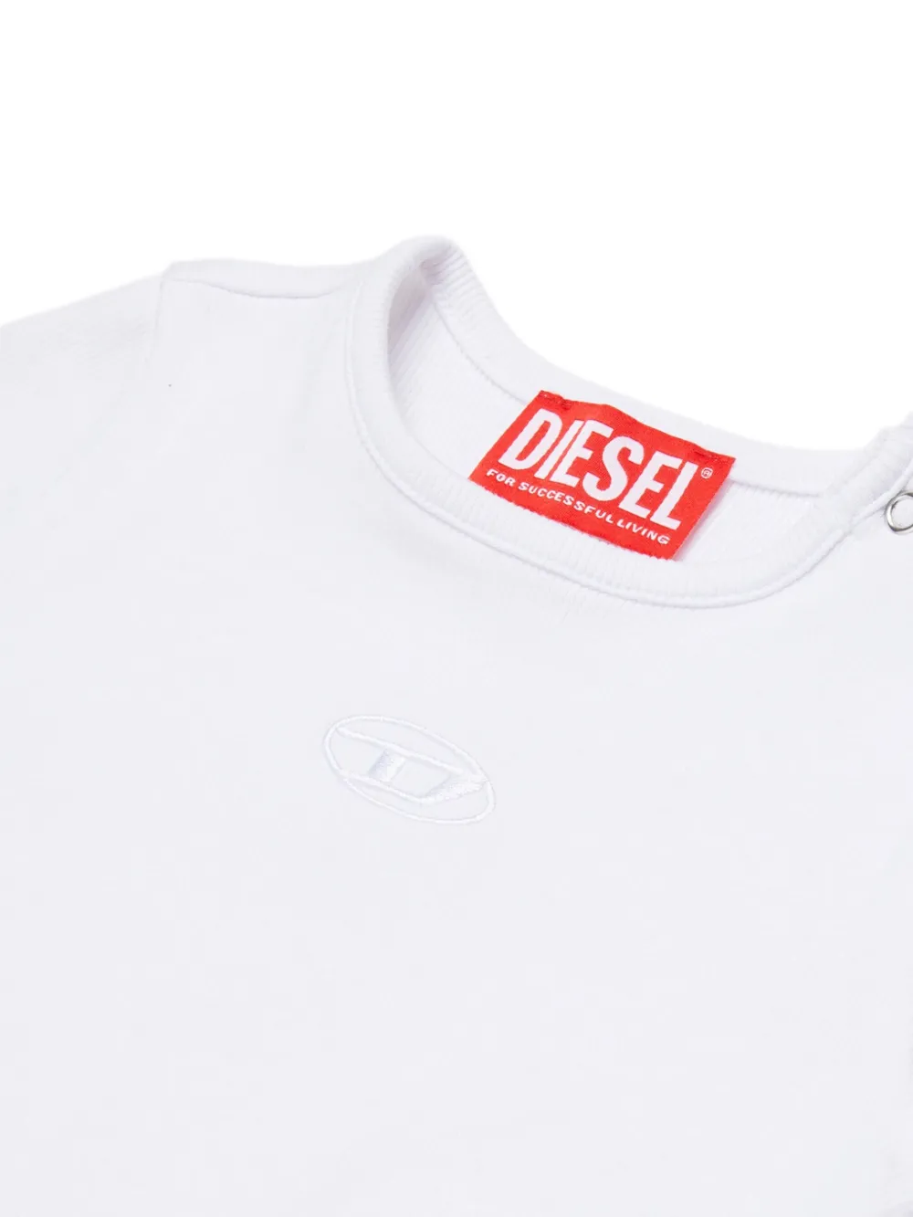Футболка Taspyb в рубчик Diesel Kids, белый — фото 3
