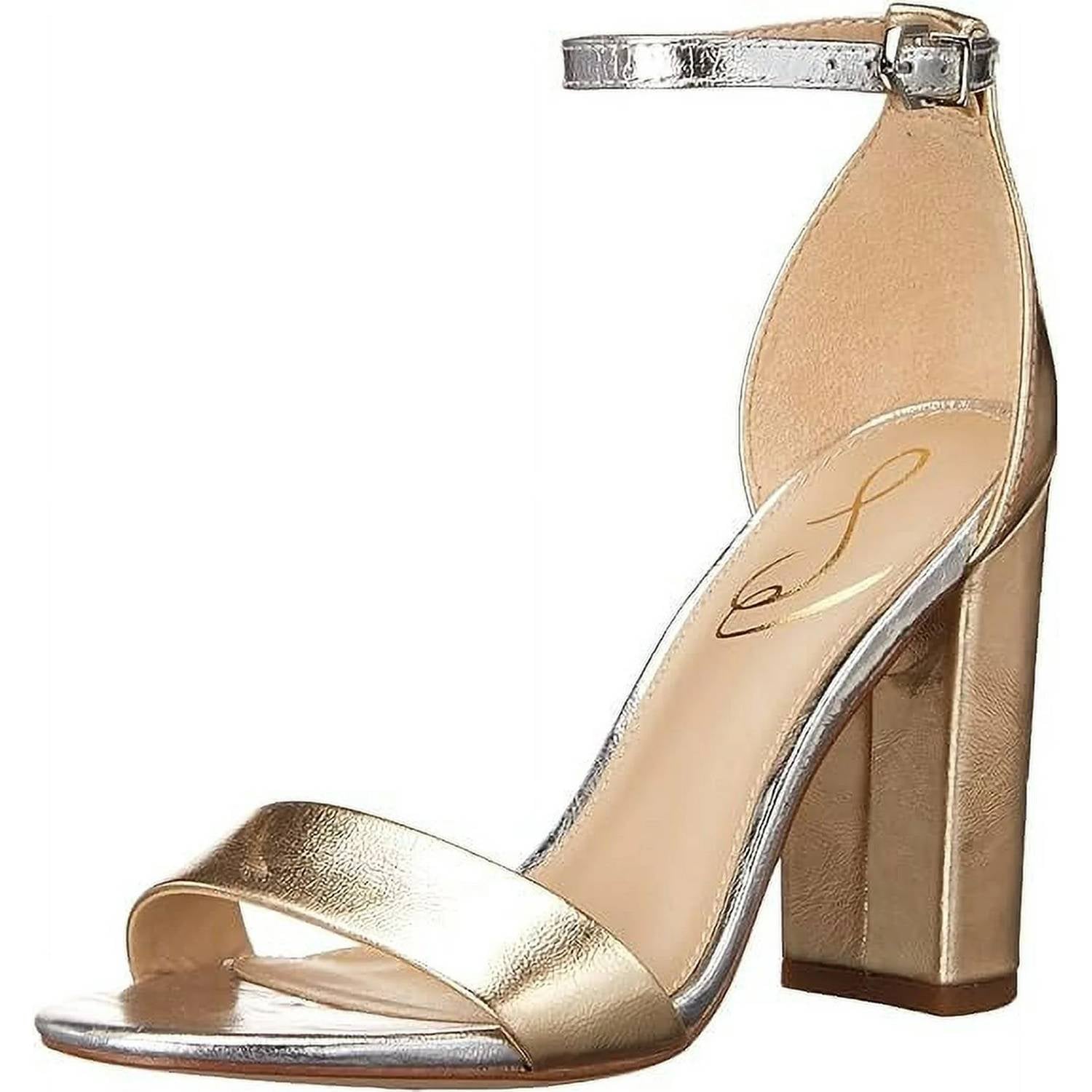 Женские туфли на каблуках Yaro Lux Block Heels в золотом/серебряном цвете Lux Sam Edelman