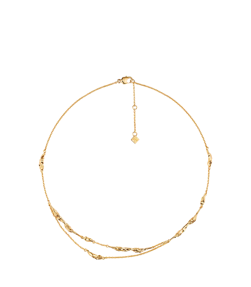 

Ожерелье Double Chaîne Eroz Edition Dorée à l’or 24 carats