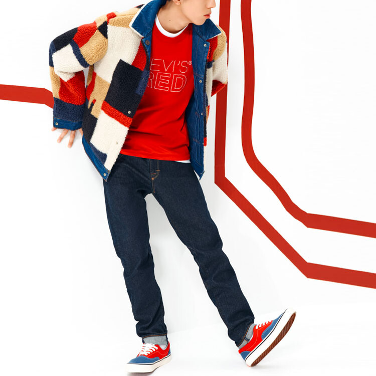 Толстовка мужская красная Levi’S, красный — фото 4