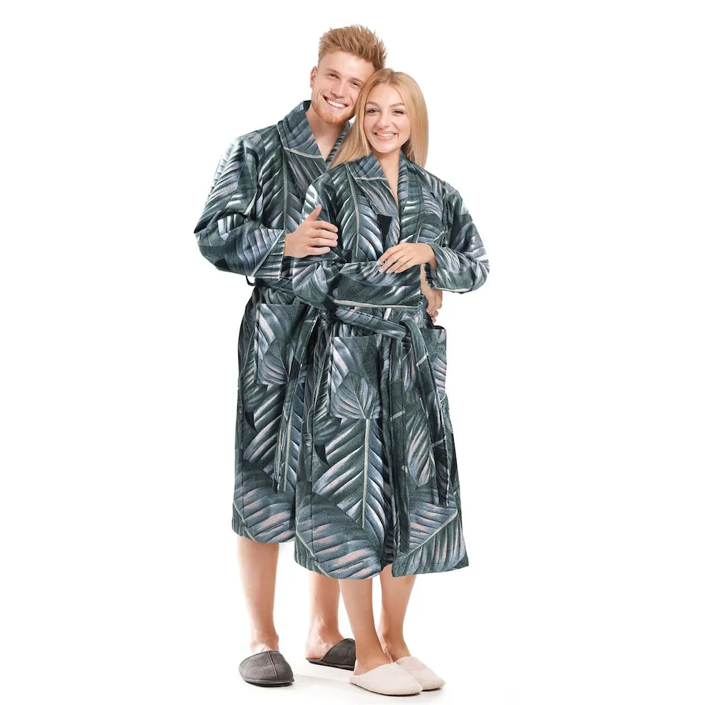 

Халат Tropical 125, 1 шт., удобный, комфортного качества, с поясом Kenda Sand, черный/зеленый