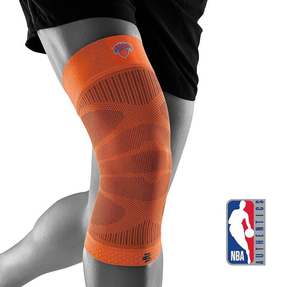 

Спортивные компрессионные наколенники NBA New York Knicks Bauerfeind, цвет Knicks Orange