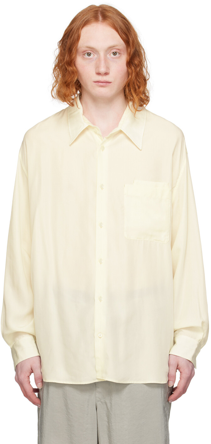 

Рубашка Off-White с накладным карманом LEMAIRE