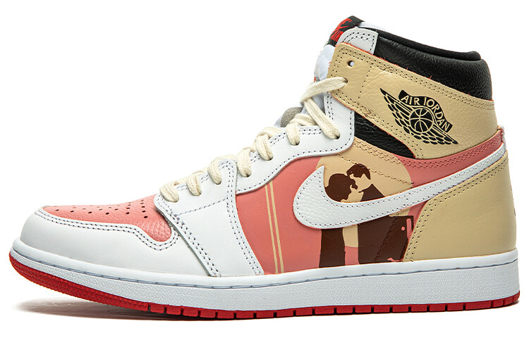 

Кроссовки Air JORDAN 1 Vintage Basketball Shoes Unisex High-Top White Yellow