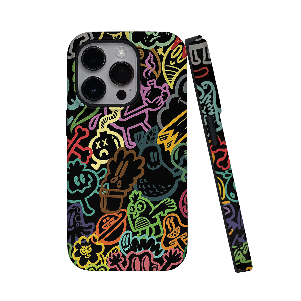 

Чехол для телефона Keshami, Colorful graffiti monster half pack