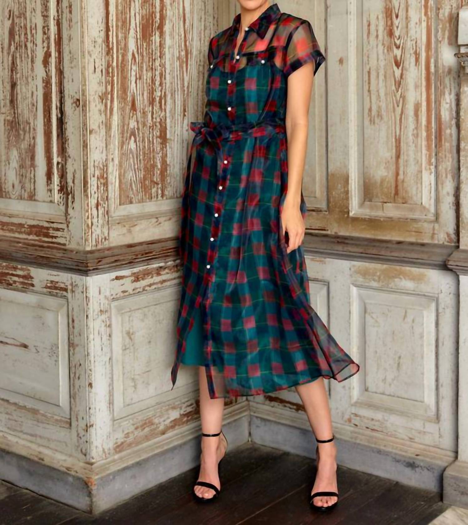 

Платье Rachel в праздничную клетку Alden Adair, цвет holiday plaid