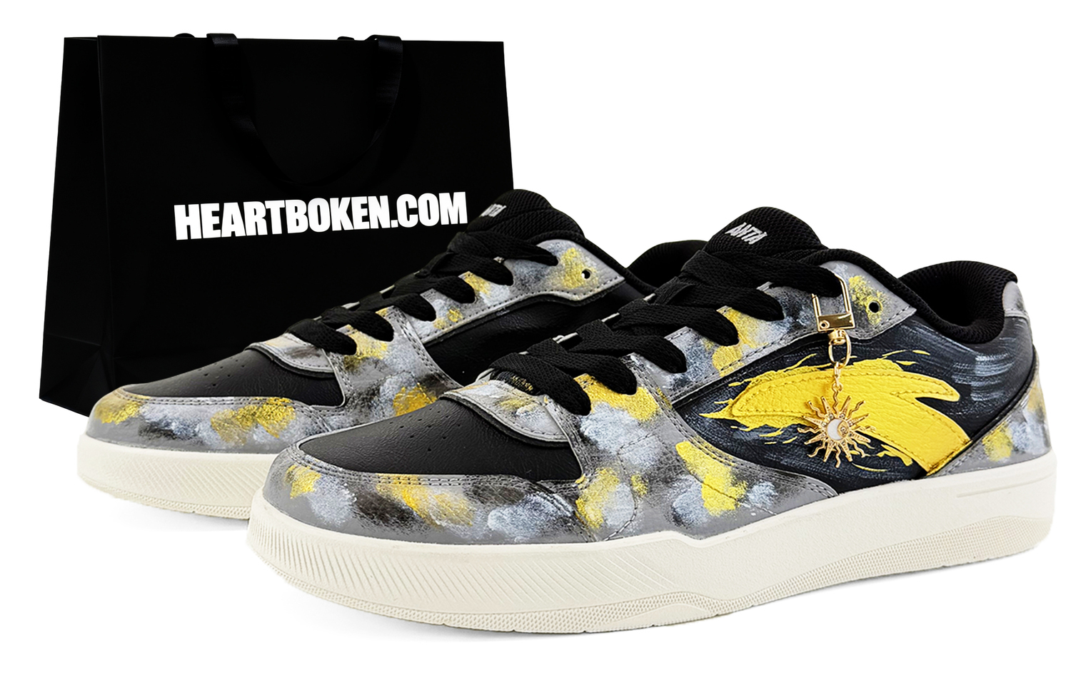 

Road Punches Coverage Cushioning Low top мужские скейтборд кроссовки ANTA, черный