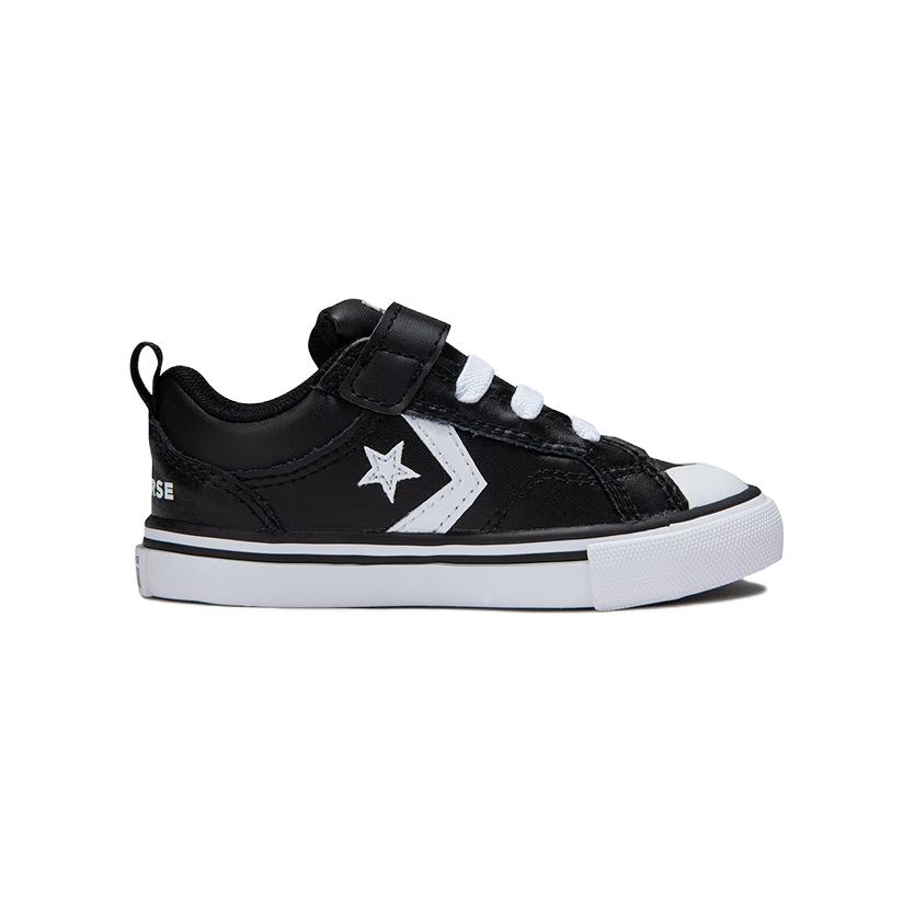 Низкие детские кеды из холста черно-белые Converse для малышей — фото 2