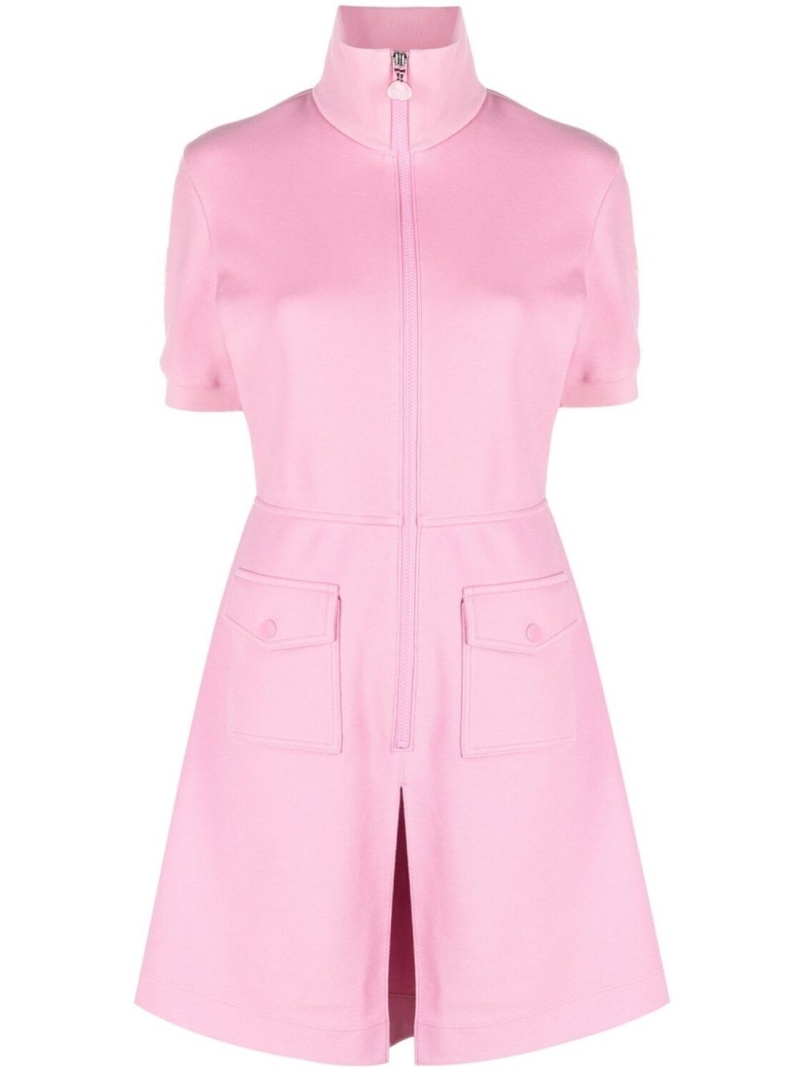 

Moncler Pink Zip Fastening Short Sleeve Mini Dress, розовый