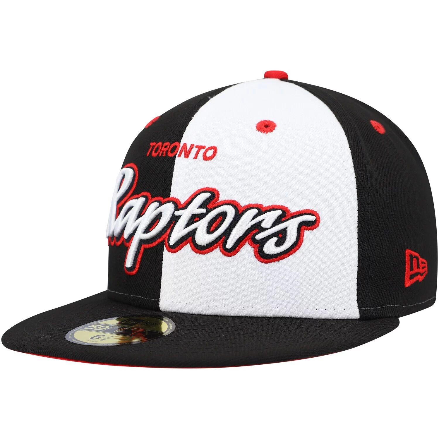 

Мужская облегающая шляпа New Era черно-белая Toronto Raptors Griswold 59FIFTY