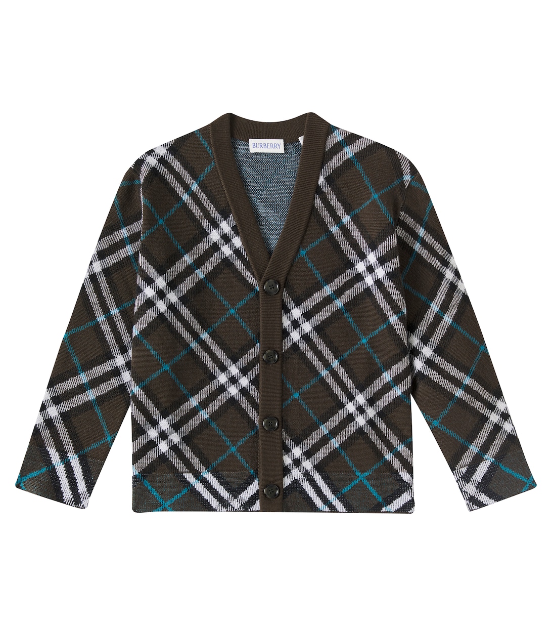 

Клетчатый шерстяной кардиган Burberry Kids, Snug Ip Check