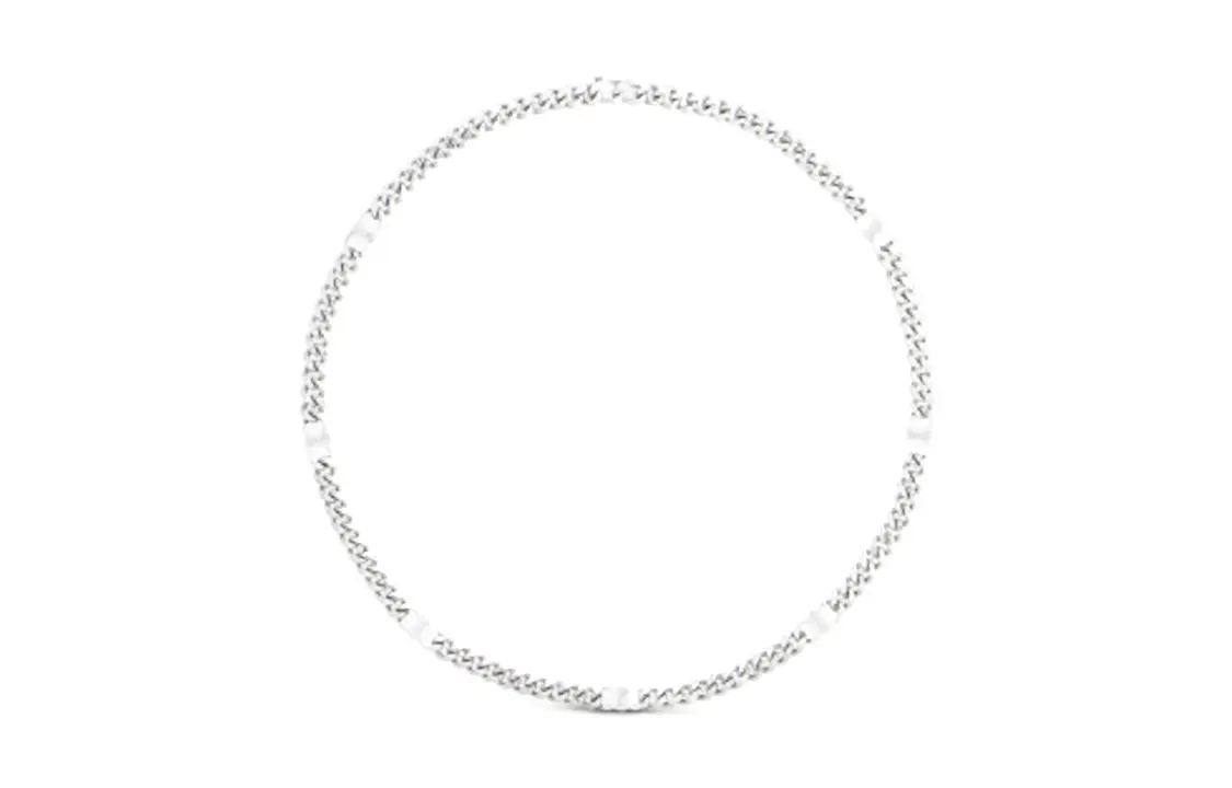 

Маленькое колье Triomphe Gourmette из латуни с родиевым покрытием CELINE