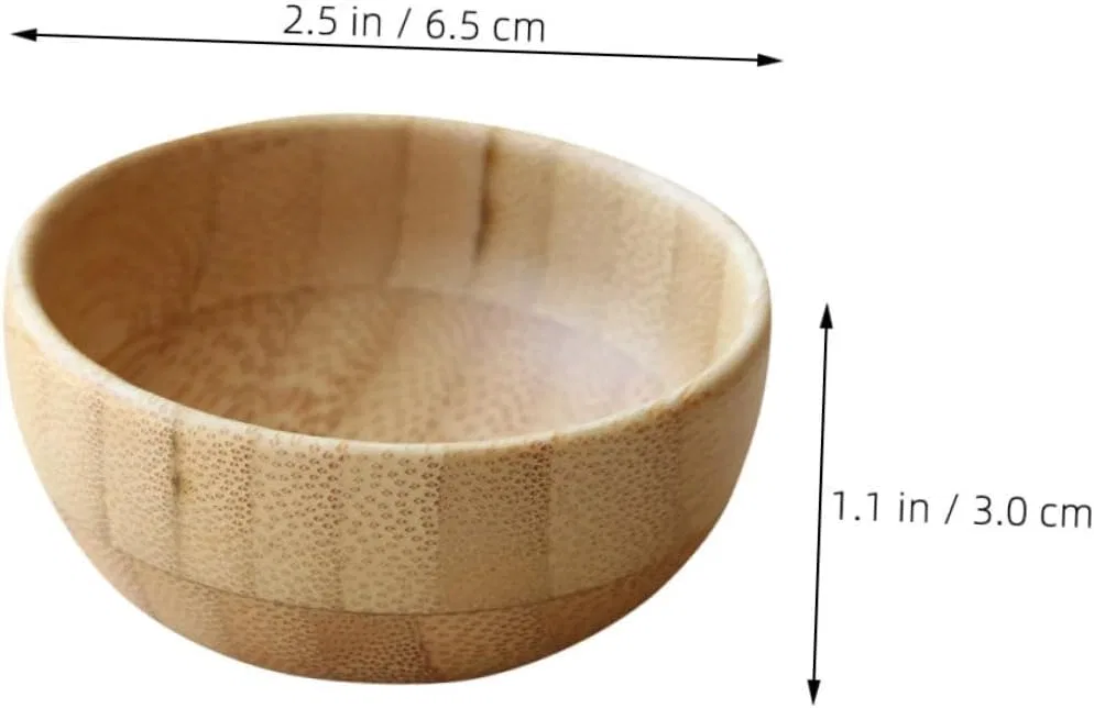 Пиала для смешивания масок Bamboo Healvian, бежевая, 6.5x6.5x3 см — фото 2