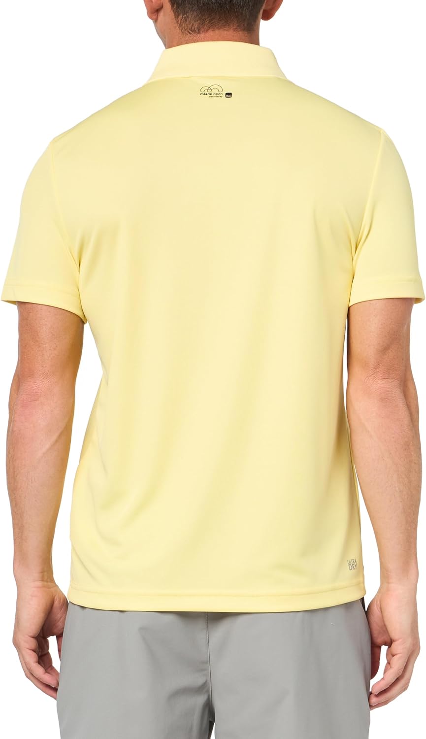 Lacoste мужская спортивная футболка-поло Miami Open Edition Ultra Dry, Yellow — фото 2