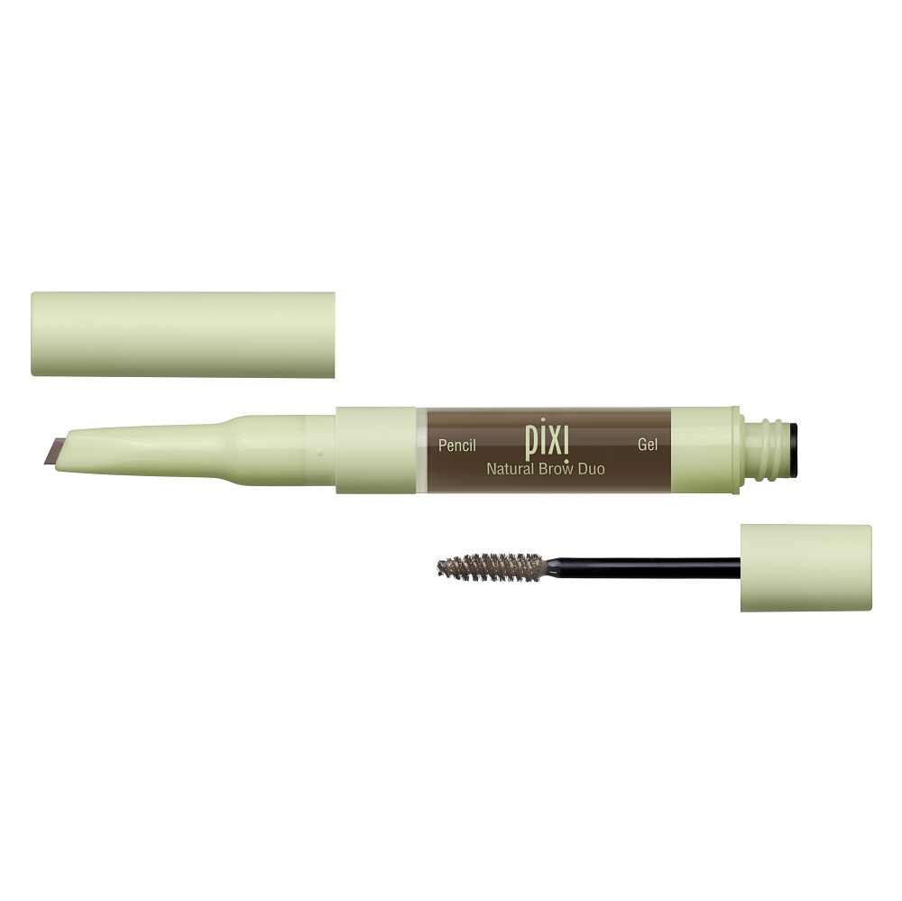 

Двусторонняя краска для бровей natural brow duo Pixi, цвет natural brown, количество 1 шт.