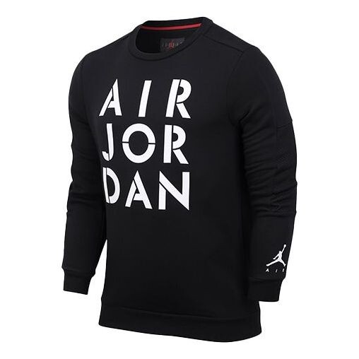 

Толстовка с капюшоном с принтом алфавита и круглым воротом, Air Jordan, черный