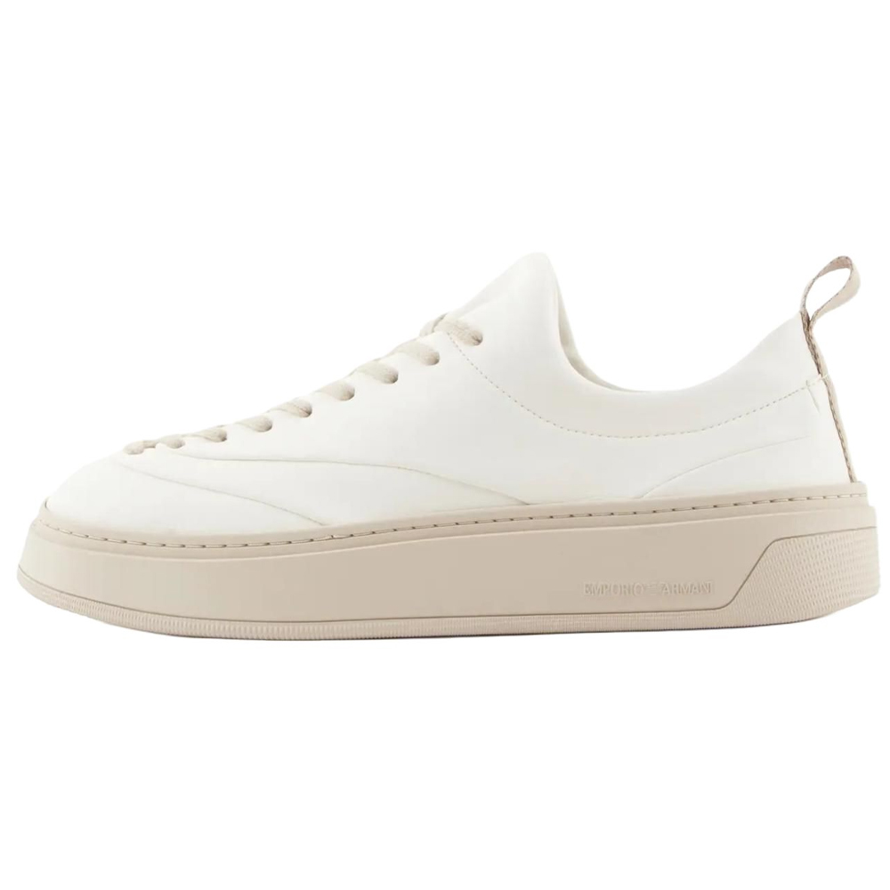 

EMPORIO ARMANI Низкие кеды мужские экрю, цвет Ecru