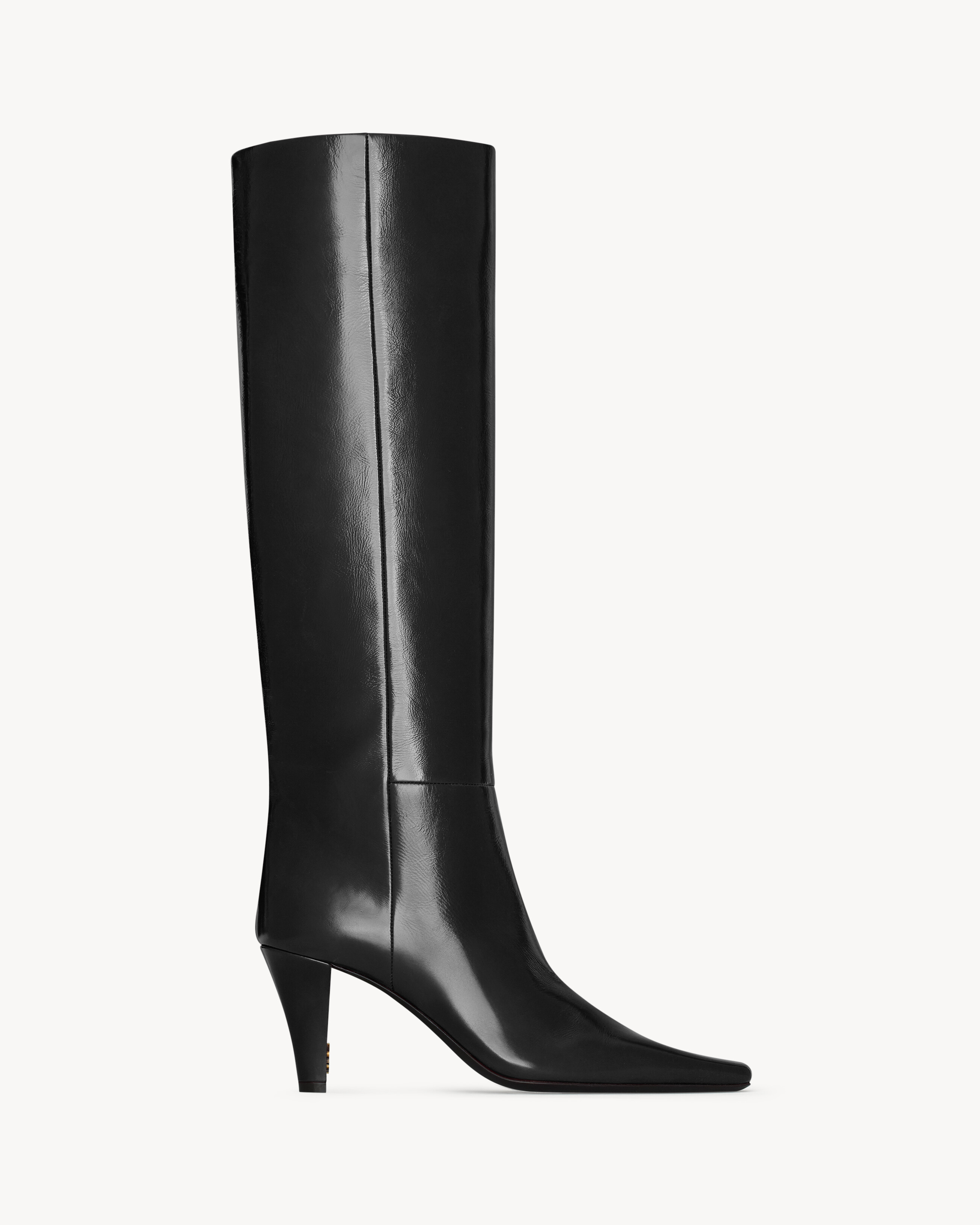 Сапоги JILL из гладкой кожи Saint Laurent, черный