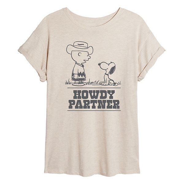 

Футболка Juniors Peanuts Charlie & Snoopy Howdy Partner Licensed Character, Beige