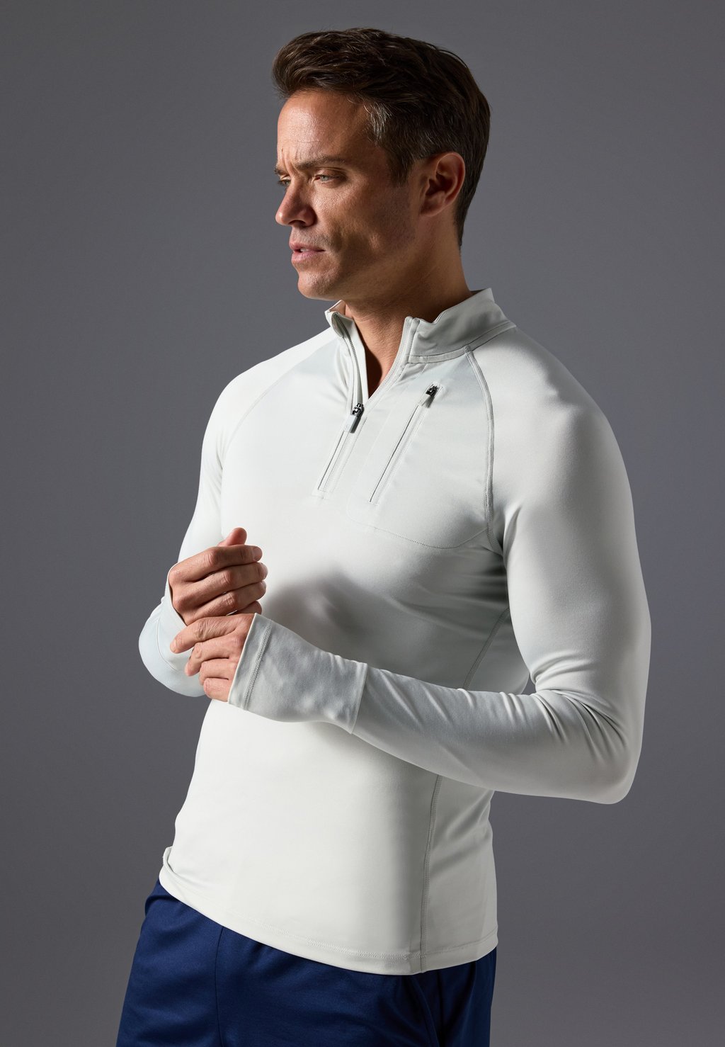 

Топ с длинными рукавами Pier One Sport, светло-серый