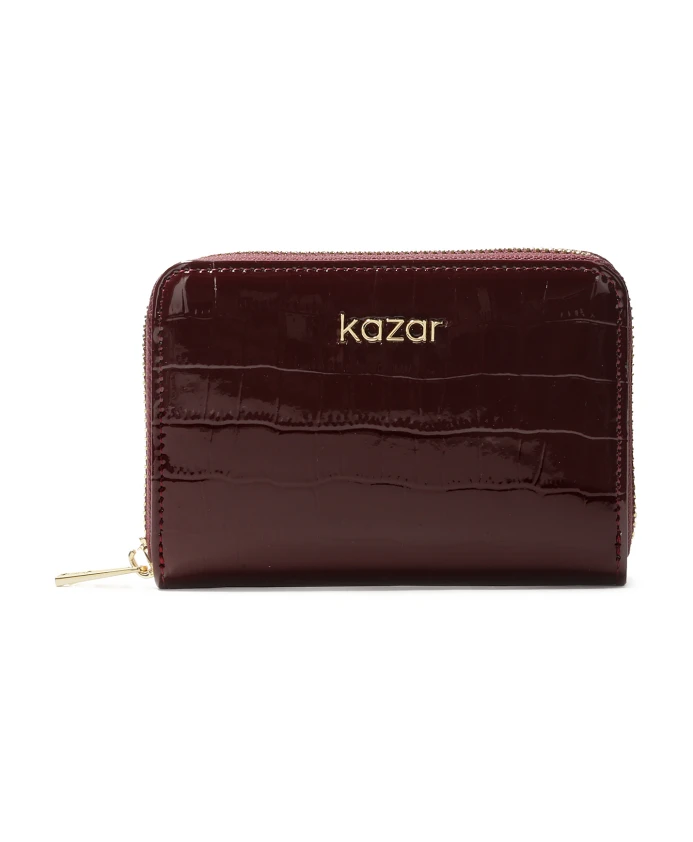 

Элегантный небольшой кошелек с тисненым узором. Kazar, коричневый