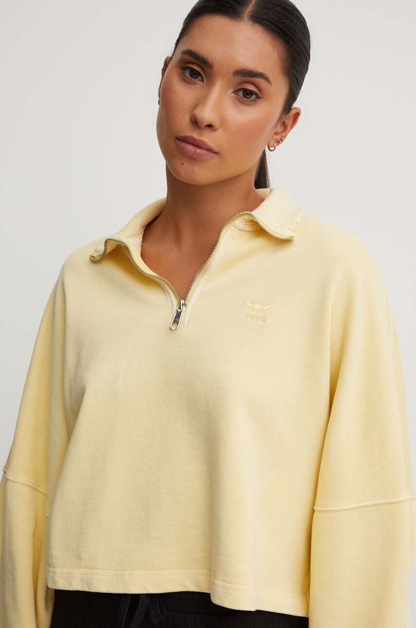 

Хлопковая толстовка adidas Originals, желтый