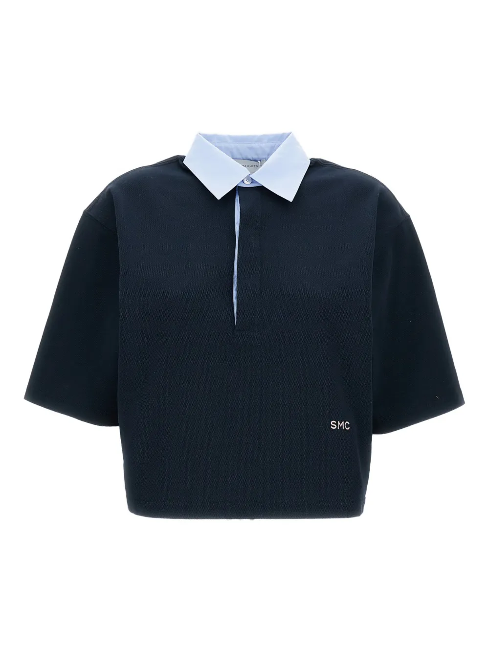 

Укороченная рубашка-поло Stella Mccartney, синий