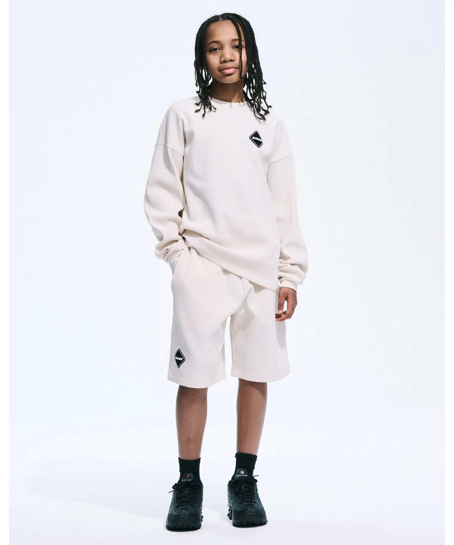 Детская футболка F.C.Real Bristol TECH WAFFLE L/S LOUNGE TOP — фото 2