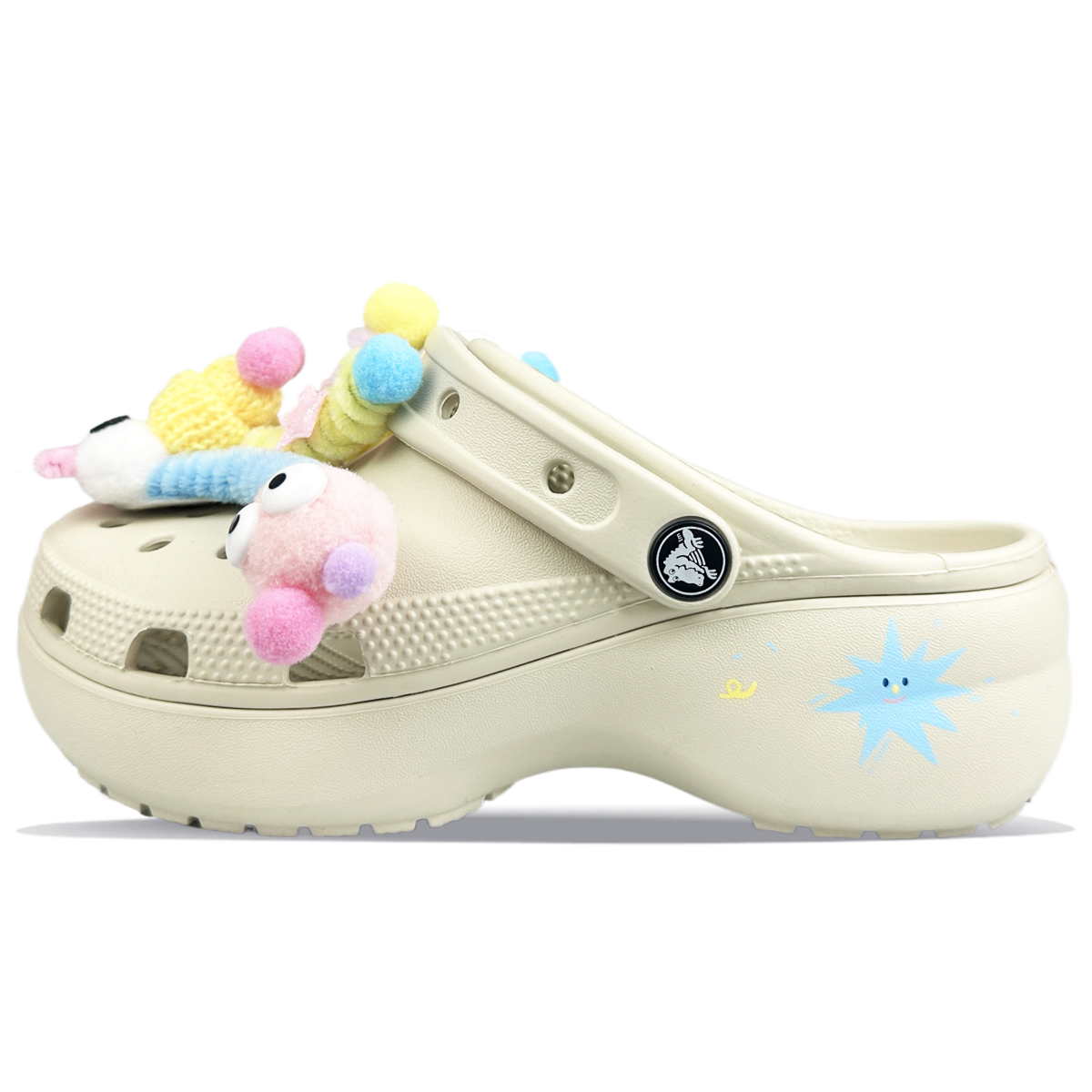 Crocs Классические женские белые сабо на платформе BNK Bouncy Gummies