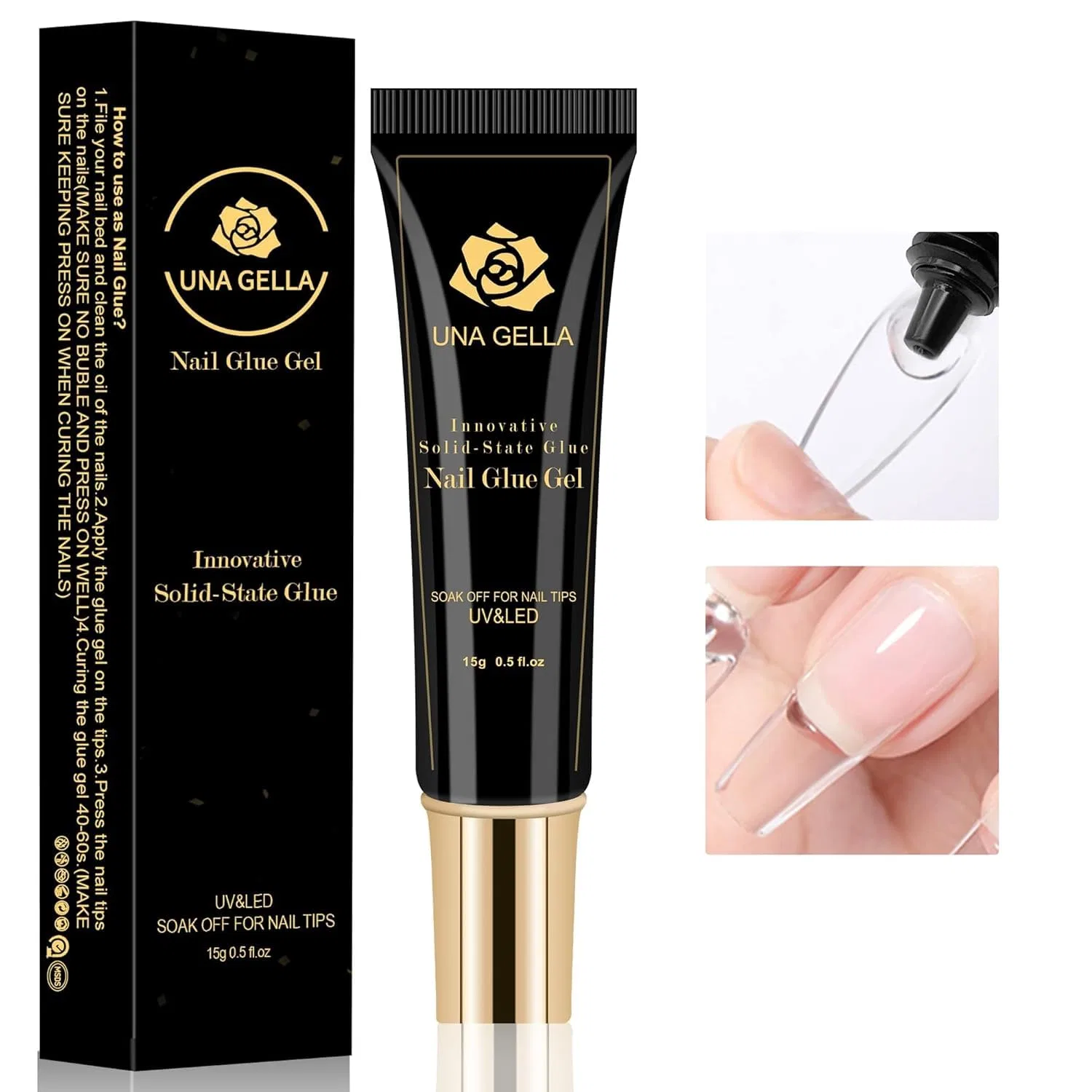 Суперпрочный клей-гель для ногтей «Nail Glue» от UNA GELLA Una Gella, Nail Glue