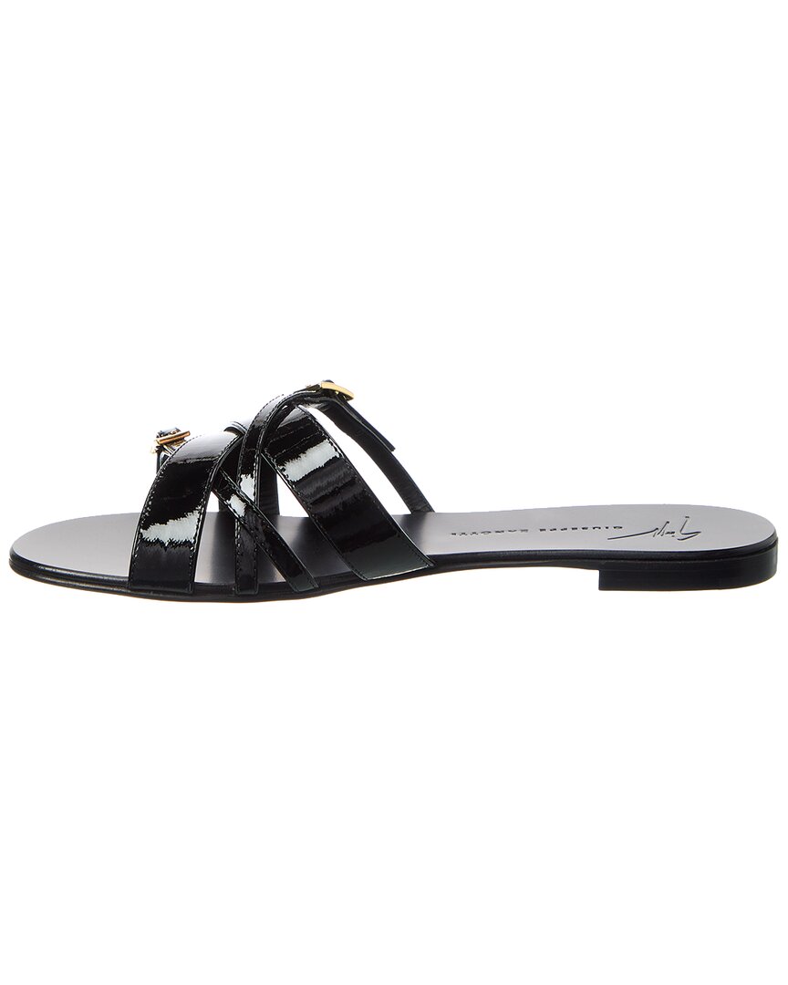 Giuseppe Zanotti Roll Patent Sandal, черный — фото 2