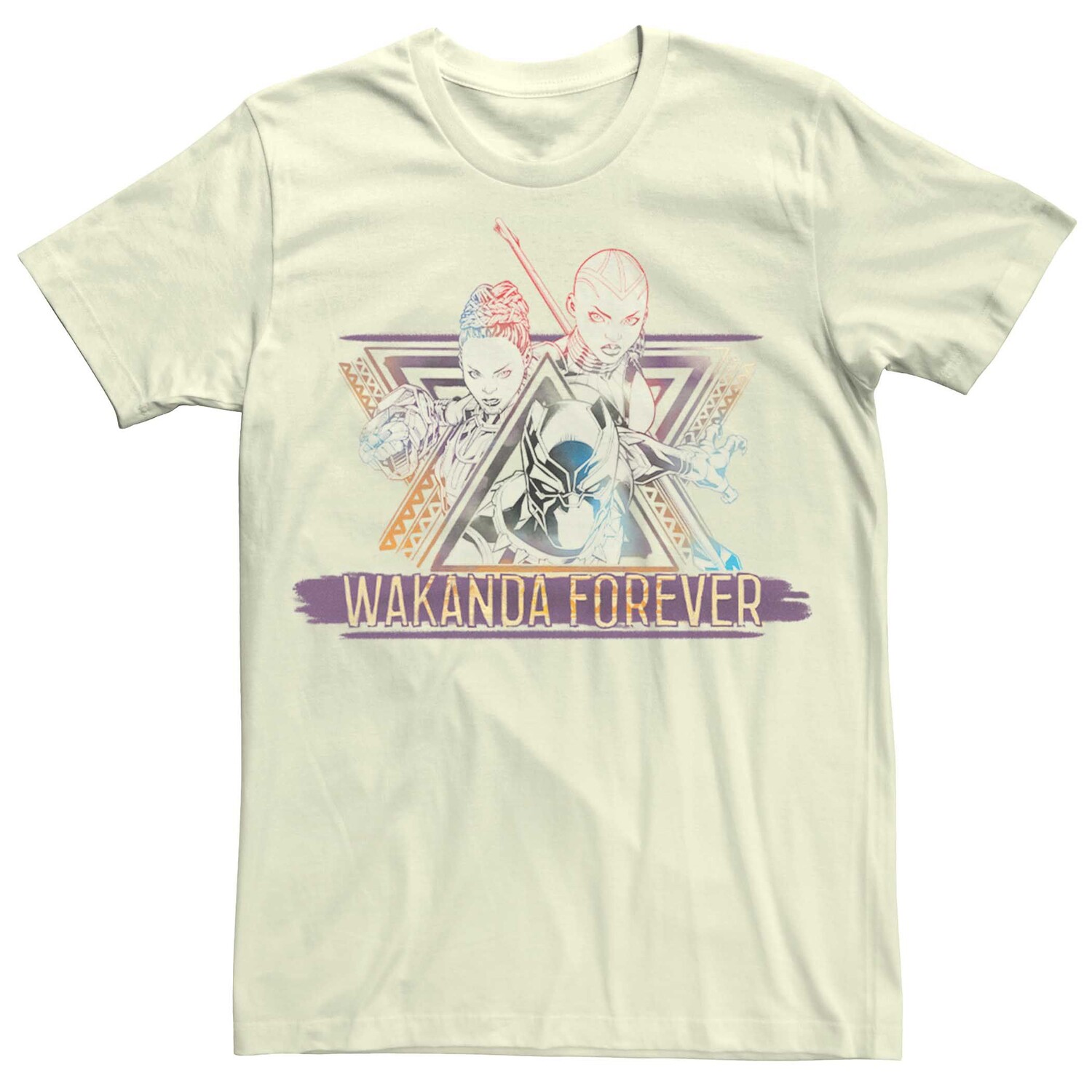 

Мужская футболка Marvel Wakanda Forever Neon Colors Trio Licensed Character