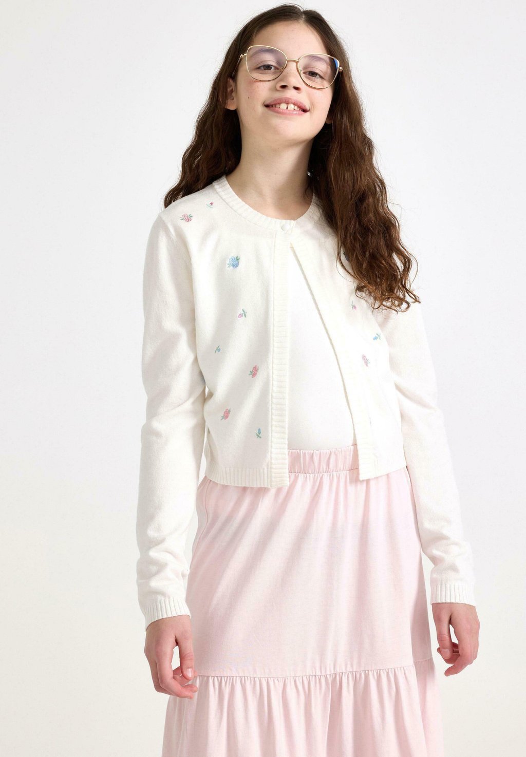 

Кардиган WITH FLOWERS Lindex, белый